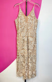 DRESS THE POPULATION MARIE LACE JUMPSUIT - L