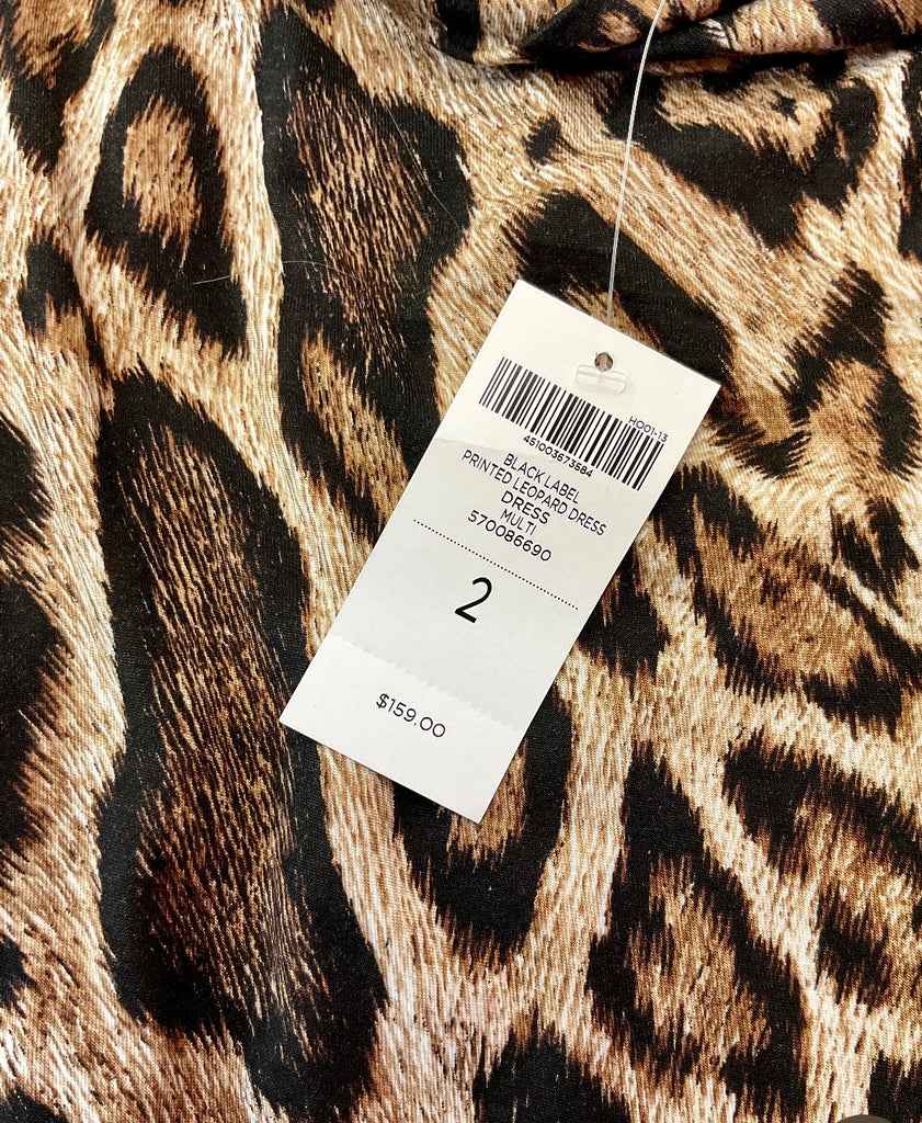 NEW CHICOS BLACK LABEL LEOPARD DRESS - L UpScaleIT NEW CHICOS BLACK LABEL LEOPARD DRESS - L UpScaleIT