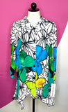 CAROLINE ROSE NEW BUTTERFLY TUNIC - M/L