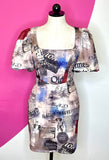 JADED LONDON NEWSPAPER MILKMAID DRESS - 4