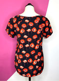 CABI FLANDERS POPPY SPLIT BACK TOP - XS/S