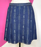 TORY BURCH NEW GEMINI DENIM SKIRT - 10