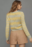 PILCRO DECONSTRUCTED TWEET SWEATER - XS