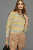 PILCRO DECONSTRUCTED TWEET SWEATER - XS