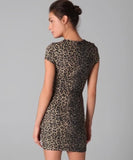 RONNY KOBO KAITLYN LEOPARD MINI DRESS - S
