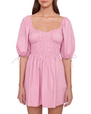 NEW STAUD MINI FAYE SMOCKED DRESS - XL