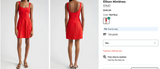 STAUD ELLISON RED ROSE MINI DRESS - S