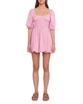 NEW STAUD MINI FAYE SMOCKED DRESS - XL