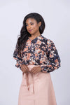 TANYA TAYLOR MIRANDA ABSTRACT BLOUSE - S