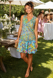 ANTHRO PLENTY BALLOON BOTTOM WRAP DRESS - L