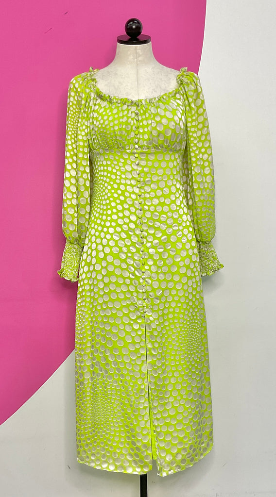 ANTHRO EXQUISE MERYL POLKA DOT MIDI DRESS - S UpScaleIT ANTHRO EXQUISE MERYL POLKA DOT MIDI DRESS - S UpScaleIT