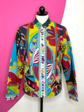 ANU ART TO WEAR QUILTED VIBRANT JACKET - M