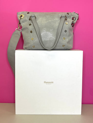 HAMMITT DANIEL MARBLED GREY SATCHEL