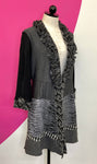 LEE ANDERSON ROSETTE CARDIGAN - M