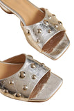 NEW INTENTIONALLY BLANK SADIE METALLIC SLIDES - ALL SIZES