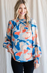 NEW JODIFL PRINTED CLEMENTINE TOP - L