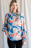 NEW JODIFL PRINTED CLEMENTINE TOP - L