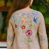 JOHNNY WAS INDALO EMBROIDERED TOP - XS