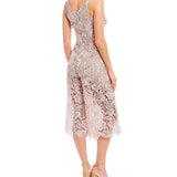 DRESS THE POPULATION MARIE LACE JUMPSUIT - L