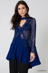 FREE PEOPLE NEW TELL TALE LACE TUNIC - S