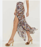 VERONICA BEARD MAC PAISLEY PRINT CREPE MIDI SKIRT - 10