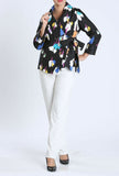 IC BY CONNIE K FLORAL TIE SIDE JACKET - 2X