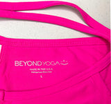 BEYOND YOGA HOT PINK CROP CAMI - M/L
