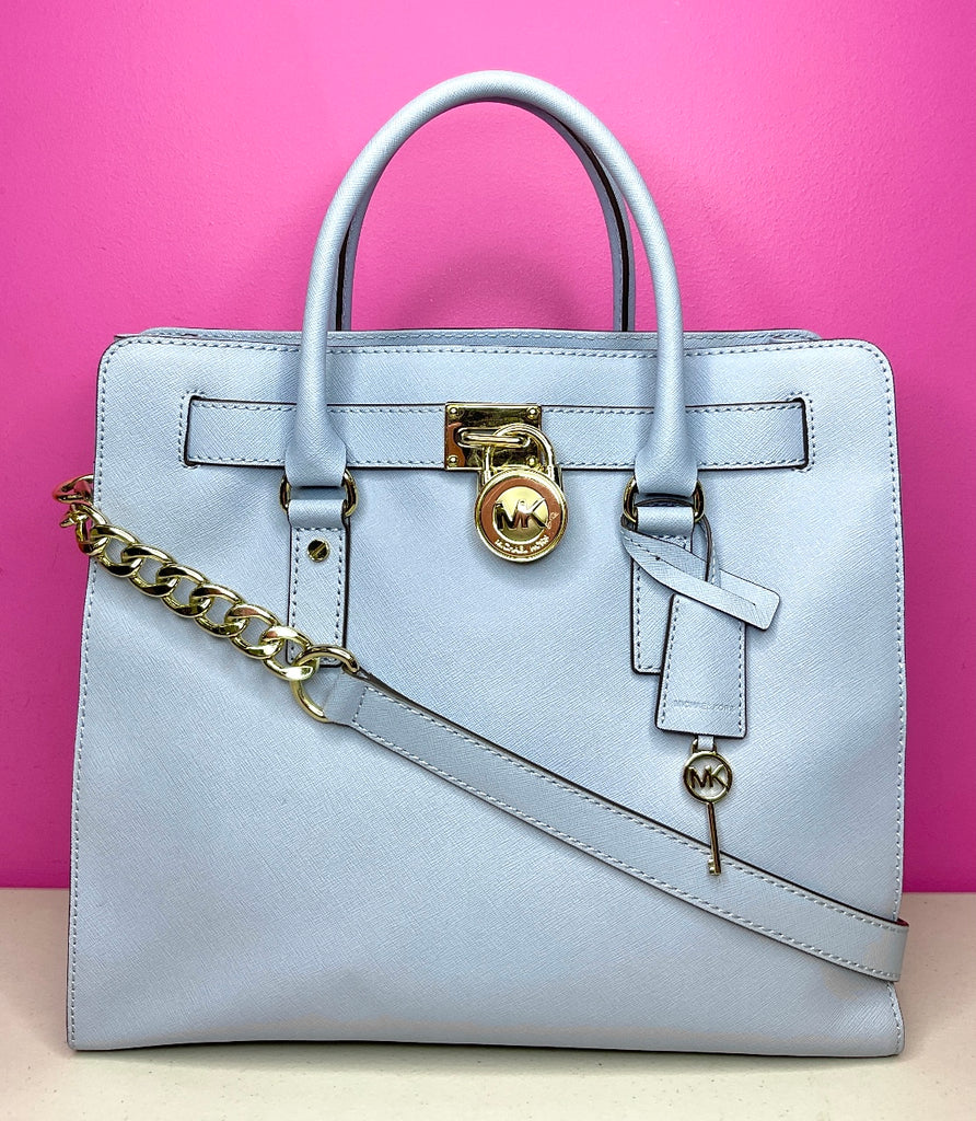 Michael kors blue hamilton bag Clearance