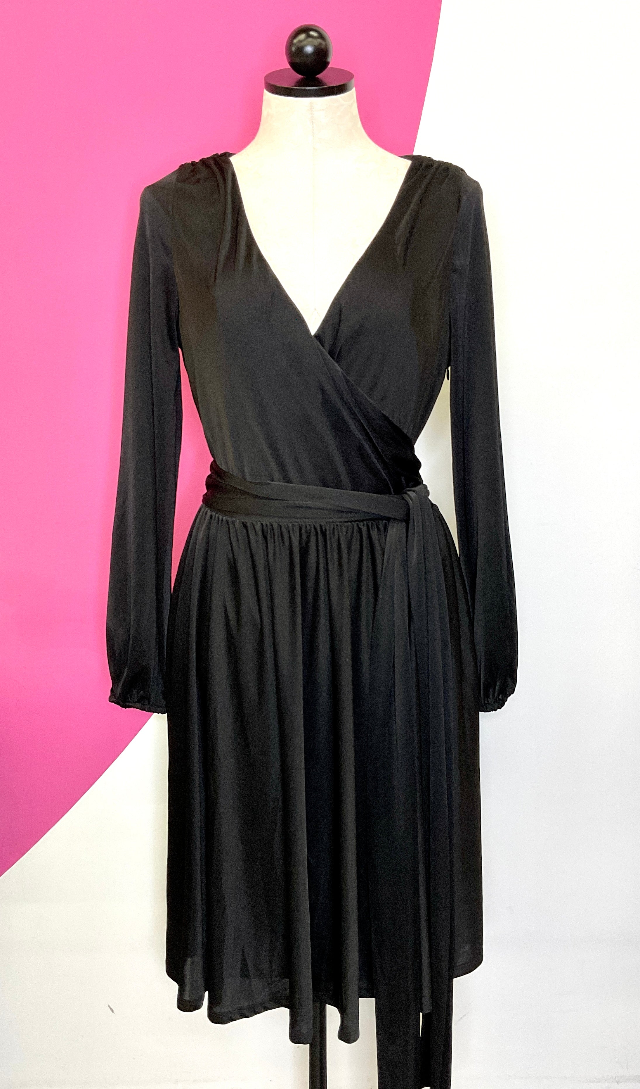 HALSTON HERITAGE ラップドレス HALSTON HERITAGE NEW WRAP DRESS - L – UpScaleIT