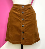 CABI UNIVERSITY RUST CORDUROY UNIVERSITY SKIRT - 4 & 14