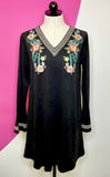 THML NEW BOHO EMBROIDERED DRESS - M