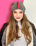 STRIPE BEANIES - SATIN LINED - MORE COLORS