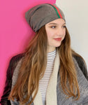 STRIPE BEANIES - SATIN LINED - MORE COLORS