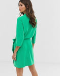 VERO MODA RENE HOLLY GREEN DRESS - M