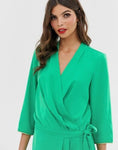 VERO MODA RENE HOLLY GREEN DRESS - M