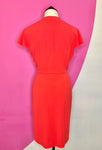 PAULE KA PARIS CORAL BUTTON CENTER TWIST DRESS - M