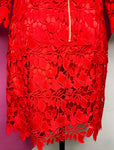TRINA TURK ROWEN RED LACE DRESS - 2