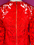 TRINA TURK ROWEN RED LACE DRESS - 2
