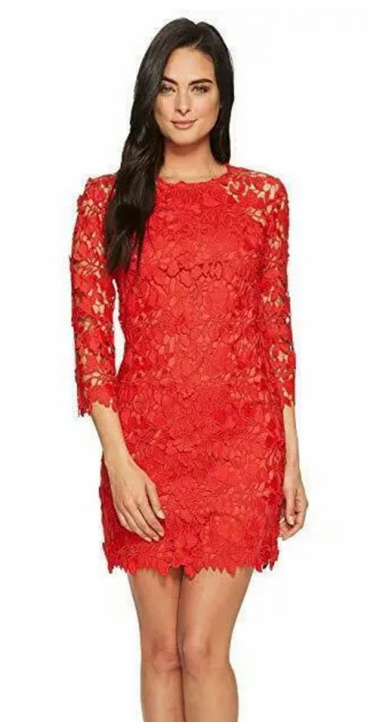 TRINA TURK ROWEN RED LACE DRESS - 2 UpScaleIT TRINA TURK ROWEN RED LACE DRESS - 2 UpScaleIT