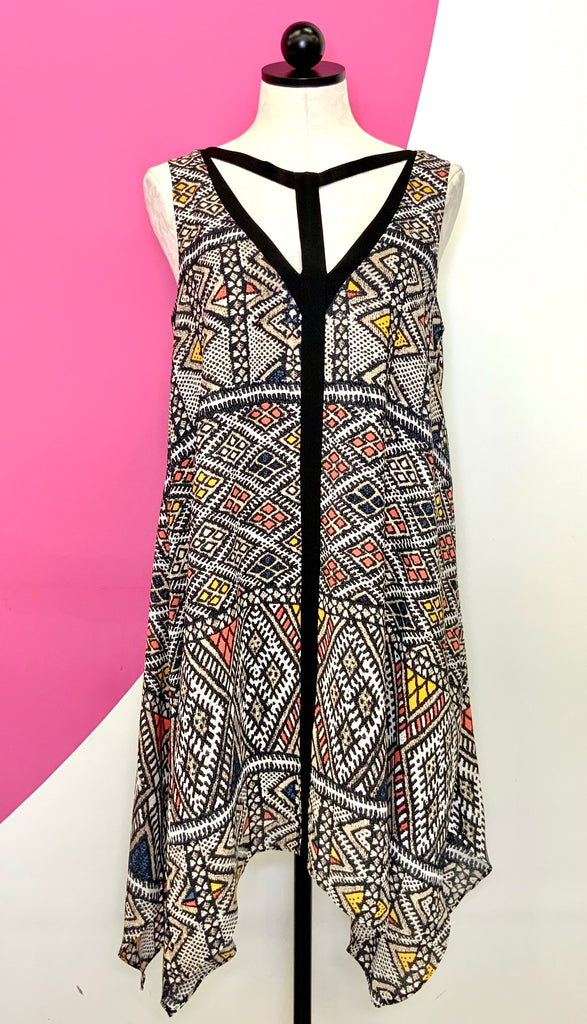 BCBGMAXAZRIA TIAN HANDKERCHIEF DRESS